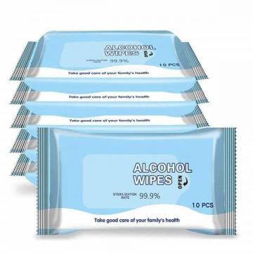 10ct Disinfection 75% alcohol wet wipes