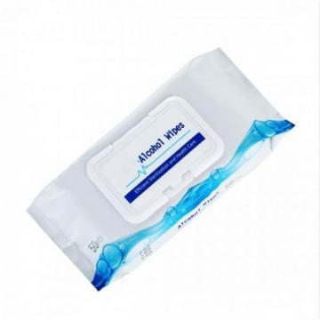 Custom Brand Non-Woven Tissue Alcohol Wet Wipes by Foil Bag Packaging