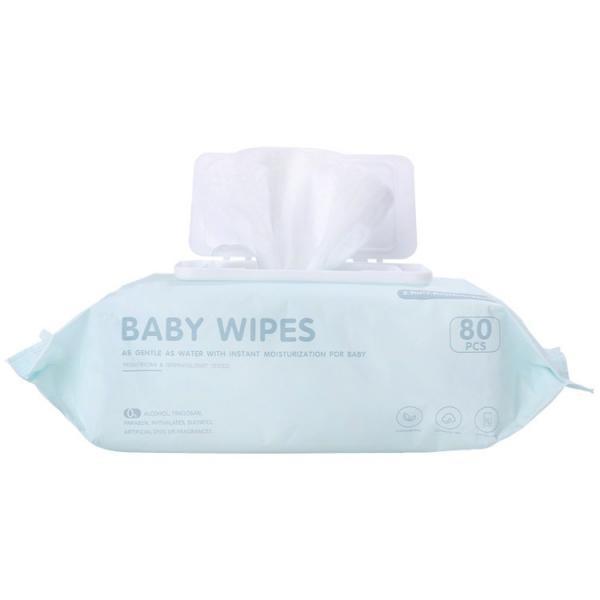 80PCS Wholesale Manufacturer in China Plastic Lid Organic Cleaning Baby Wet Wipes #1 image